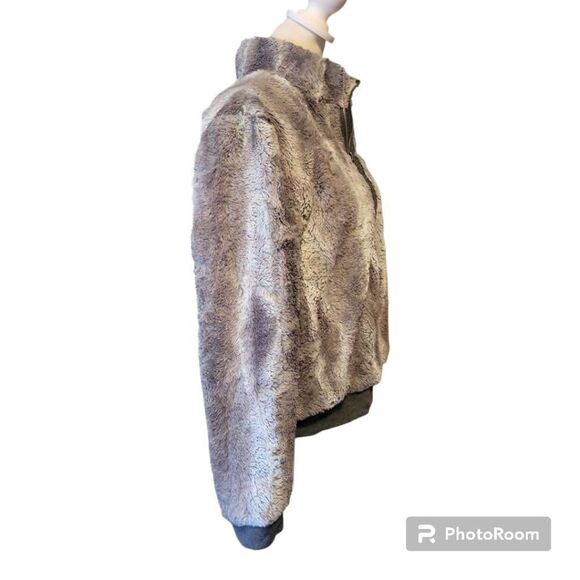 Splendid Faux Fur Bomber Jacket Size Large - Picture 4 of 12